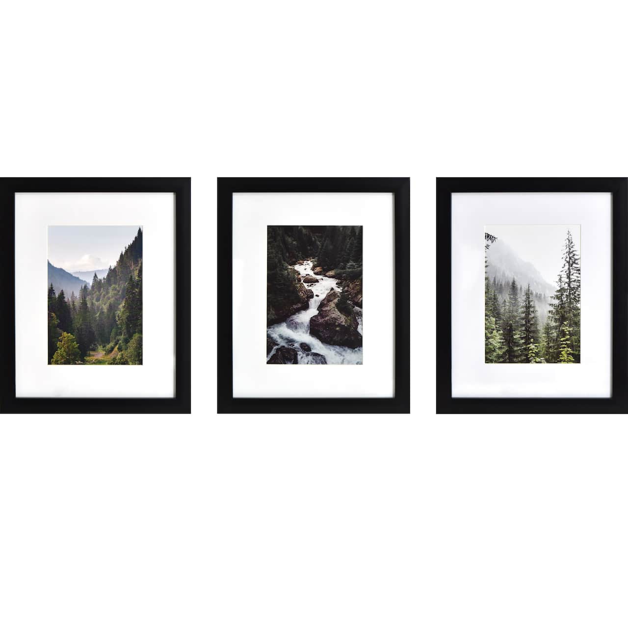 3 Pack Gallery™ Black Frame with Mat by Studio Décor®
